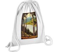 Fabulous Sac de Gym en Coton Blanc Alsace Lorraine France Affiche Vintage 12 Litres Blanc G