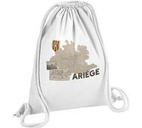 Fabulous Sac de Gym en Coton Blanc Ariège carte ancienne 12 Litres Blanc G