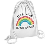 Fabulous Sac de Gym en Coton Blanc Be a Rainbow Discover Yourself 12 Litres Blanc G