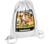Fabulous Sac de Gym en Coton Blanc Belmondo Film Affiche Vintage 12 Litres Blanc G