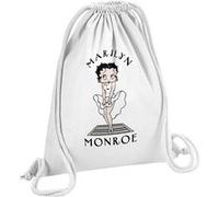 Fabulous Sac de Gym en Coton Blanc Betty Boop - Marilyn Monroe 12 Litres Blanc G