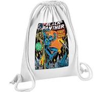 Fabulous Sac de Gym en Coton Blanc Black Panther Marvel Couverture BD 12 Litres Blanc G