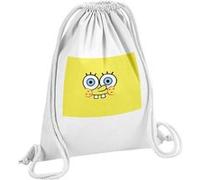Fabulous Sac de Gym en Coton Blanc Bob L Eponge Spongebob Squarepants 12 Litres Blanc G