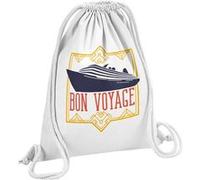 Fabulous Sac de Gym en Coton Blanc Bon Voyage Art Deco 12 Litres Blanc G
