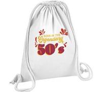 Fabulous Sac de Gym en Coton Blanc Born in the Legendary 50's 12 Litres Blanc G
