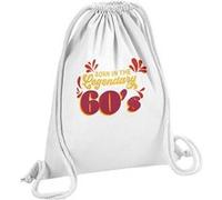 Fabulous Sac de Gym en Coton Blanc Born in the Legendary 60's 12 Litres Blanc G