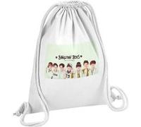 Fabulous Sac de Gym en Coton Blanc BTS Happy 1st Anniversary 12 Litres Blanc G