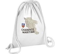 Fabulous Sac de Gym en Coton Blanc Charente Maritime carte ancienne 12 Litres Blanc G