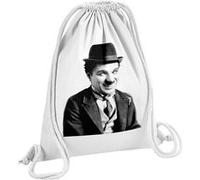 Fabulous Sac de Gym en Coton Blanc Charlie Chaplin Acteur 4 Souriant 12 Litres Blanc G