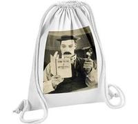 Fabulous Sac de Gym en Coton Blanc Charlie Chaplin How to be a Detective 12 Litres Blanc G