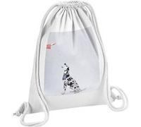 Fabulous Sac de Gym en Coton Blanc Chien Dalmatien avec Bandana Bleu 12 Litres Blanc G
