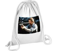 Fabulous Sac de Gym en Coton Blanc Chuck Norris Pistolet 1988 12 Litres Blanc G