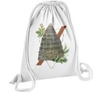 Fabulous Sac de Gym en Coton Blanc Collage Altitude et Végétation 12 Litres Blanc G