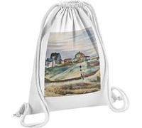 Fabulous Sac de Gym en Coton Blanc Cottages At North Truro Edward Hopper 12 Litres Blanc G
