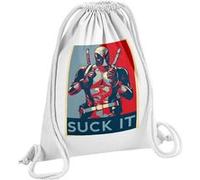 Fabulous Sac de Gym en Coton Blanc Deadpool Suck It 12 Litres Blanc G