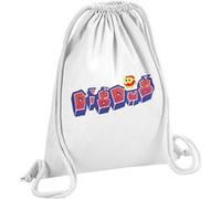 Fabulous Sac de Gym en Coton Blanc Dig Dug 1982 12 Litres Blanc G