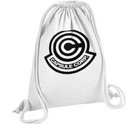 Fabulous Sac de Gym en Coton Blanc Dragon Ball Capsule Corp Logo 12 Litres Blanc G