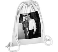 Fabulous Sac de Gym en Coton Blanc Elvis Presley Anita Wood Vintage Photo 12 Litres Blanc G