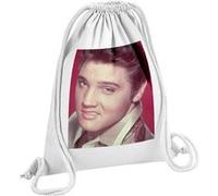 Fabulous Sac de Gym en Coton Blanc Elvis Presley Chanteur 12 Litres Blanc G