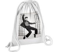 Fabulous Sac de Gym en Coton Blanc Elvis Presley Chanteur 2 12 Litres Blanc G
