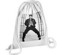 Fabulous Sac de Gym en Coton Blanc Elvis Presley Chanteur 3 12 Litres Blanc G