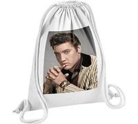 Fabulous Sac de Gym en Coton Blanc Elvis Presley Chanteur 4 12 Litres Blanc G