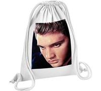 Fabulous Sac de Gym en Coton Blanc Elvis Presley Chanteur 5 12 Litres Blanc G