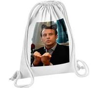 Fabulous Sac de Gym en Coton Blanc Emmanuel Macron Kawaii 12 Litres Blanc G