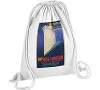 Fabulous Sac de Gym en Coton Blanc Empress Of Britain Paquebot Art Deco 12 Litres Blanc G