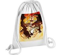 Fabulous Sac de Gym en Coton Blanc Fairy Tail Natsu Et Ignir Dragon Slayer 12 Litres Blanc G