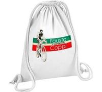 Fabulous Sac de Gym en Coton Blanc Fausto Coppi Vintage 12 Litres Blanc G