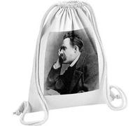 Fabulous Sac de Gym en Coton Blanc Friedrich Nietzsche Philosophe 12 Litres Blanc G