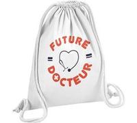 Fabulous Sac de Gym en Coton Blanc Future Docteur 12 Litres Blanc G