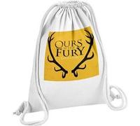 Fabulous Sac de Gym en Coton Blanc Game Of Thrones King Baratheon Ours Is The Fury 12 Litres Blanc G