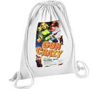 Fabulous Sac de Gym en Coton Blanc Gun Crazy Cinéma Vintage 2 12 Litres Blanc G