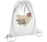 Fabulous Sac de Gym en Coton Blanc Haute Loire carte ancienne 12 Litres Blanc G
