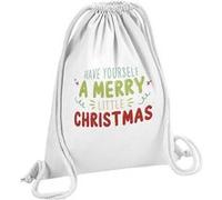 Fabulous Sac de Gym en Coton Blanc Have Yourself a Merry Little Christmas 12 Litres Blanc G