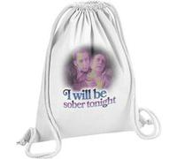 Fabulous Sac de Gym en Coton Blanc I will be Sober Tonight 12 Litres Blanc G