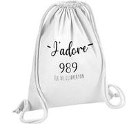 Fabulous Sac de Gym en Coton Blanc J'Adore 989 Ile De Clipperton Region 12 Litres Blanc G