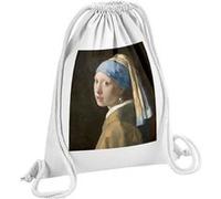 Fabulous Sac de Gym en Coton Blanc Johannes Vermeer La Jeune Fille a la Perle 12 Litres Blanc G