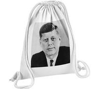 Fabulous Sac de Gym en Coton Blanc John F. Kennedy JFK President Etats Unis 12 Litres Blanc G