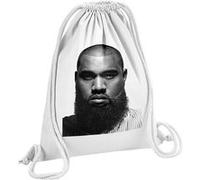 Fabulous Sac de Gym en Coton Blanc Kanye West avec une Barbe Hipster 12 Litres Blanc G