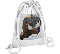 Fabulous Sac de Gym en Coton Blanc Knowledge is Power Peinture Norman Rockwell 12 Litres Blanc G