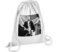Fabulous Sac de Gym en Coton Blanc Kurt Cobain Ange Nirvana 12 Litres Blanc G
