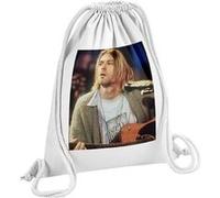 Fabulous Sac de Gym en Coton Blanc Kurt Cobain Nirvana Live Unplugged 12 Litres Blanc G