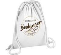 Fabulous Sac de Gym en Coton Blanc Le Meilleur Boulanger du Monde 12 Litres Blanc G