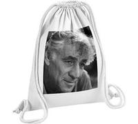 Fabulous Sac de Gym en Coton Blanc Leonard Bernstein Compositeur Chef d'Orchestre 12 Litres Blanc G