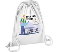 Fabulous Sac de Gym en Coton Blanc Les Vrais Héros - Ingénieur 12 Litres Blanc G