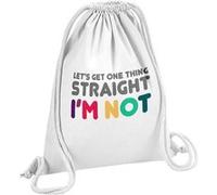 Fabulous Sac de Gym en Coton Blanc Let's Get things Straight, I'm Not 12 Litres Blanc G