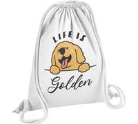 Fabulous Sac de Gym en Coton Blanc Life is Golden 12 Litres Blanc G